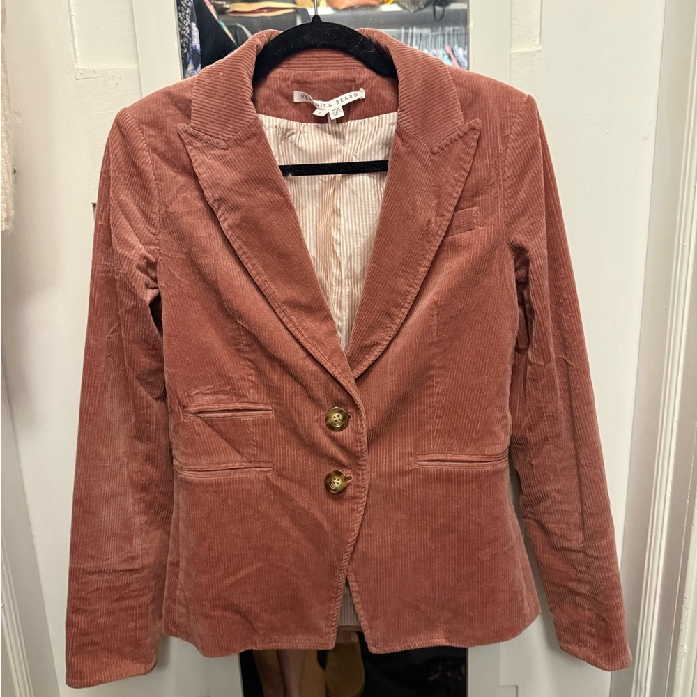 Veronica Beard Women's Corduroy Blazer - Dusty Rose VGUC